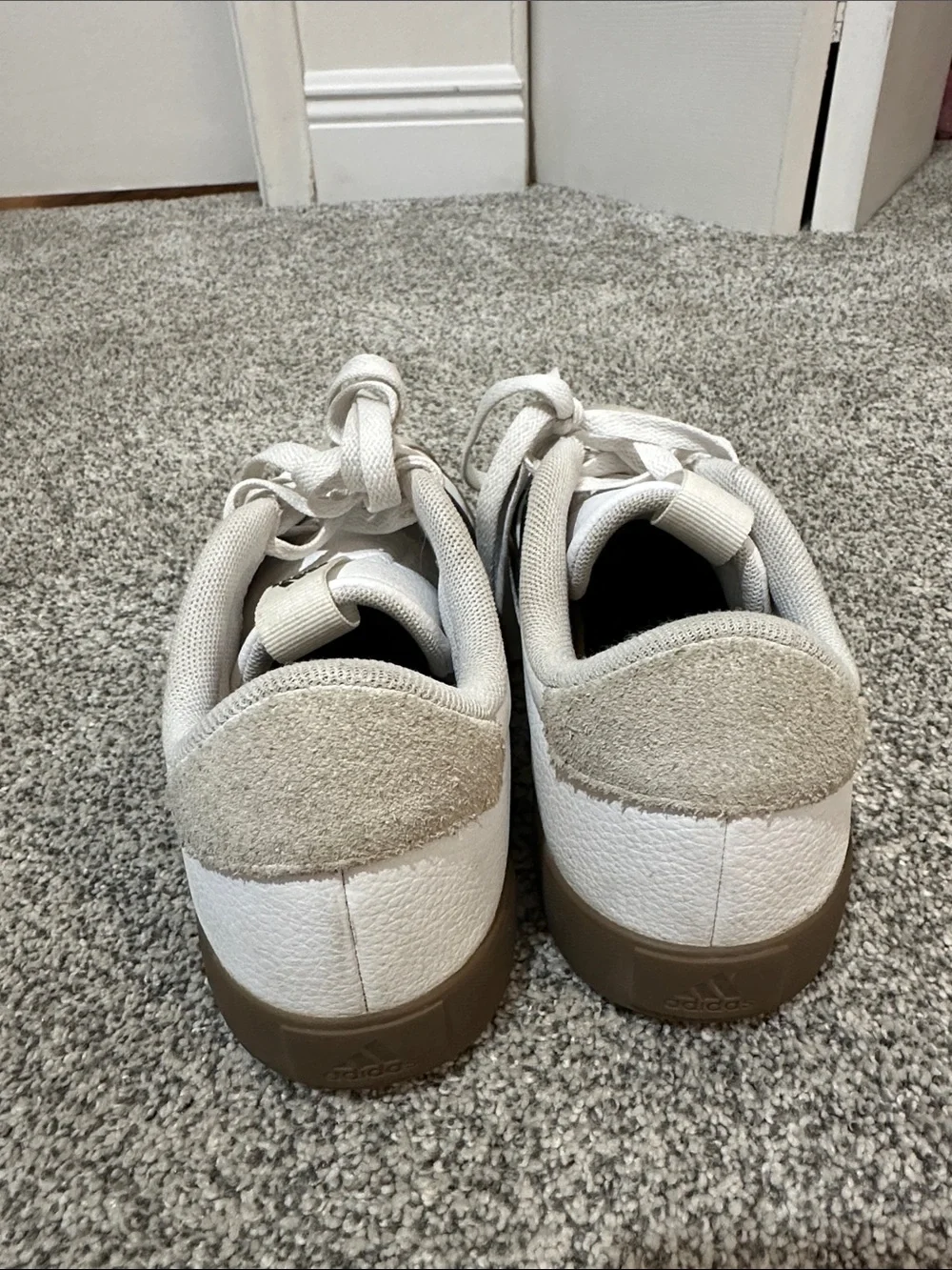 adidas White Black Classic Low-Profile Sneakers